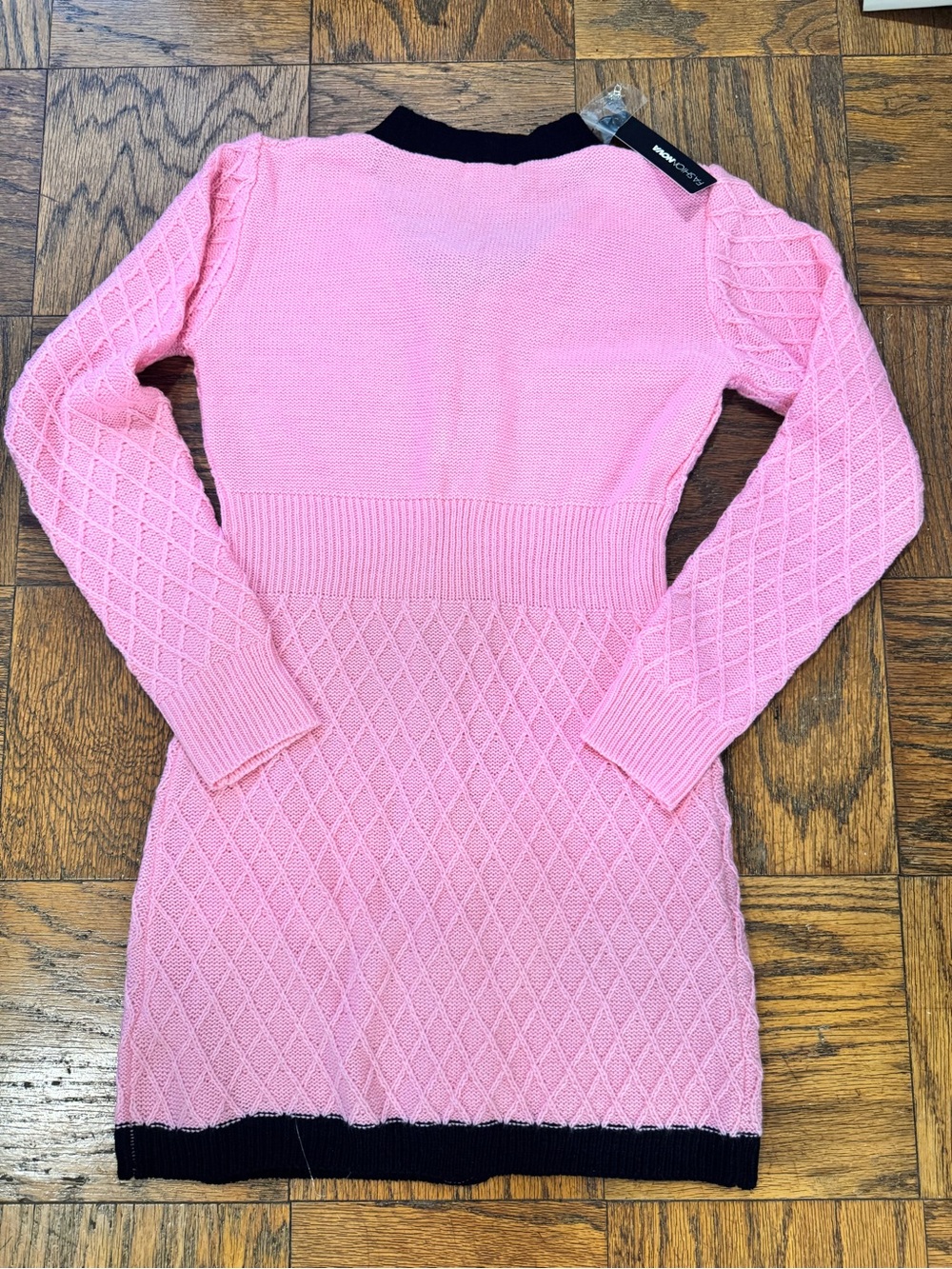 Fashion Nova Pink & Black Knit Mini Dress - Picture 4 of 5
